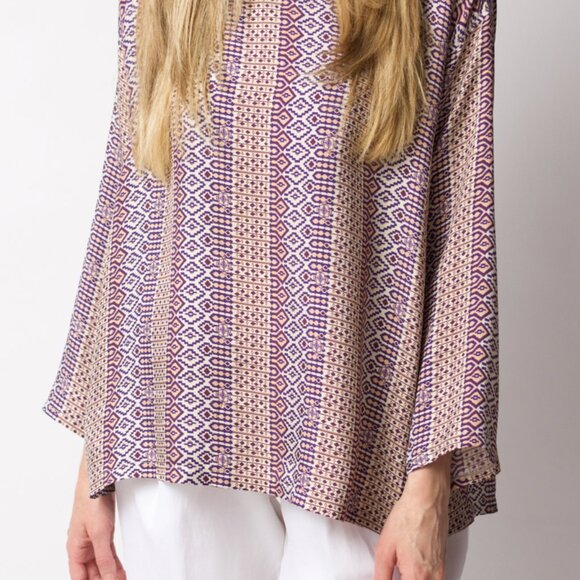 FORTE FORTE Viscose Silk Twill Top in Majorelle - Picture 4 of 4